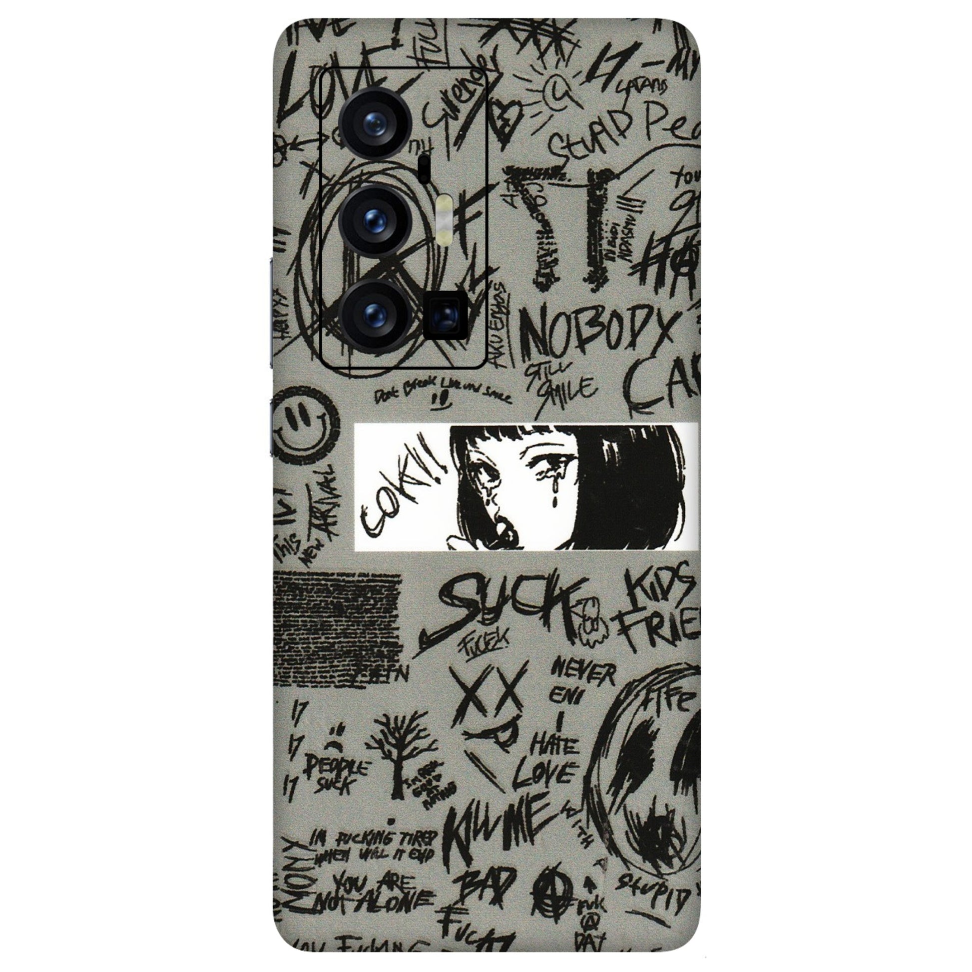 VIVO Z/V/X/T/U/S Series Phone Skins (All Models) - Never Have Love Anime - 3D Embossed Finish (L-260) Vivo X70 Pro Plus (5G)