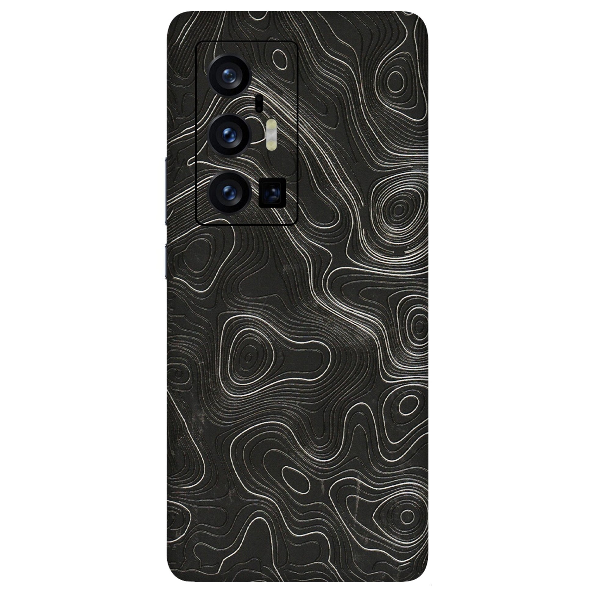 VIVO Z/V/X/T/U/S Series Phone Skins (All Models) - Abstract White Line Map - 3D Embossed Finish (L-269) Vivo X70 Pro Plus (5G)