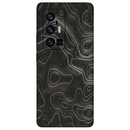 VIVO Z/V/X/T/U/S Series Phone Skins (All Models) - Abstract White Line Map - 3D Embossed Finish (L-269) Vivo X70 Pro Plus (5G)
