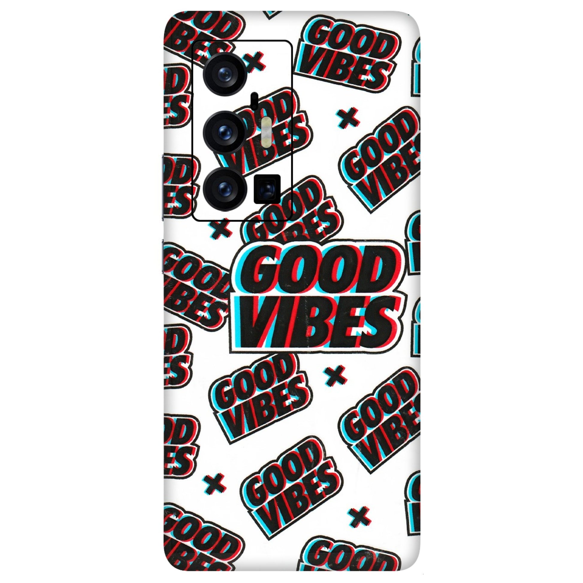 VIVO Z/V/X/T/U/S Series Phone Skins (All Models) - Good Vibes - 3D Embossed Finish (L-282) Vivo X70 Pro Plus (5G)