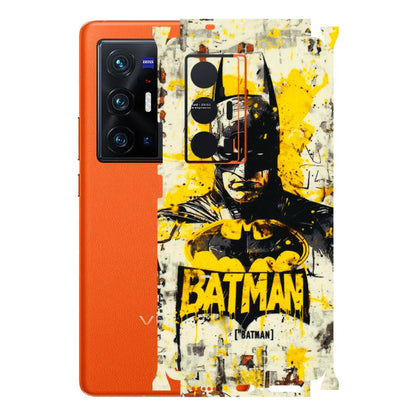 VIVO Z/V/X/T/U/S Series Phone Skins (All Models) - Batman Yellow BT - 3D Embossed Finish (L-304) Vivo X70 Pro Plus (5G)