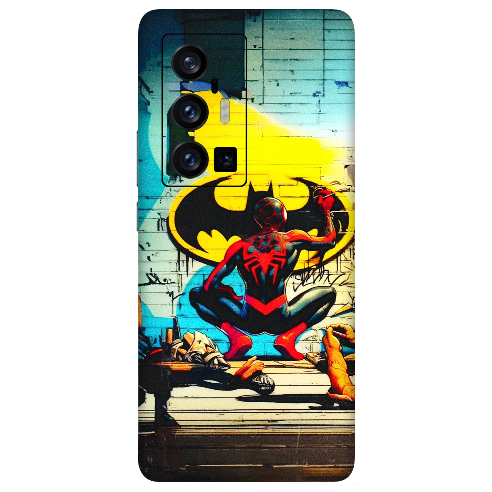 VIVO Z/V/X/T/U/S Series Phone Skins (All Models) - New Spiderman Bat Logo - 3D Embossed Finish (L-309) Vivo X70 Pro Plus (5G)
