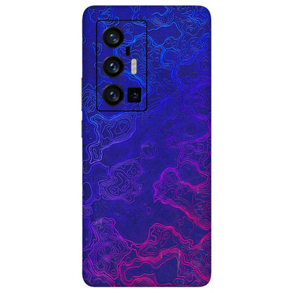 VIVO Z/V/X/T/U/S Series Phone Skins (All Models) - Purple Ripples Swirl - 3D Embossed Finish (L-314) Vivo X70 Pro Plus (5G)