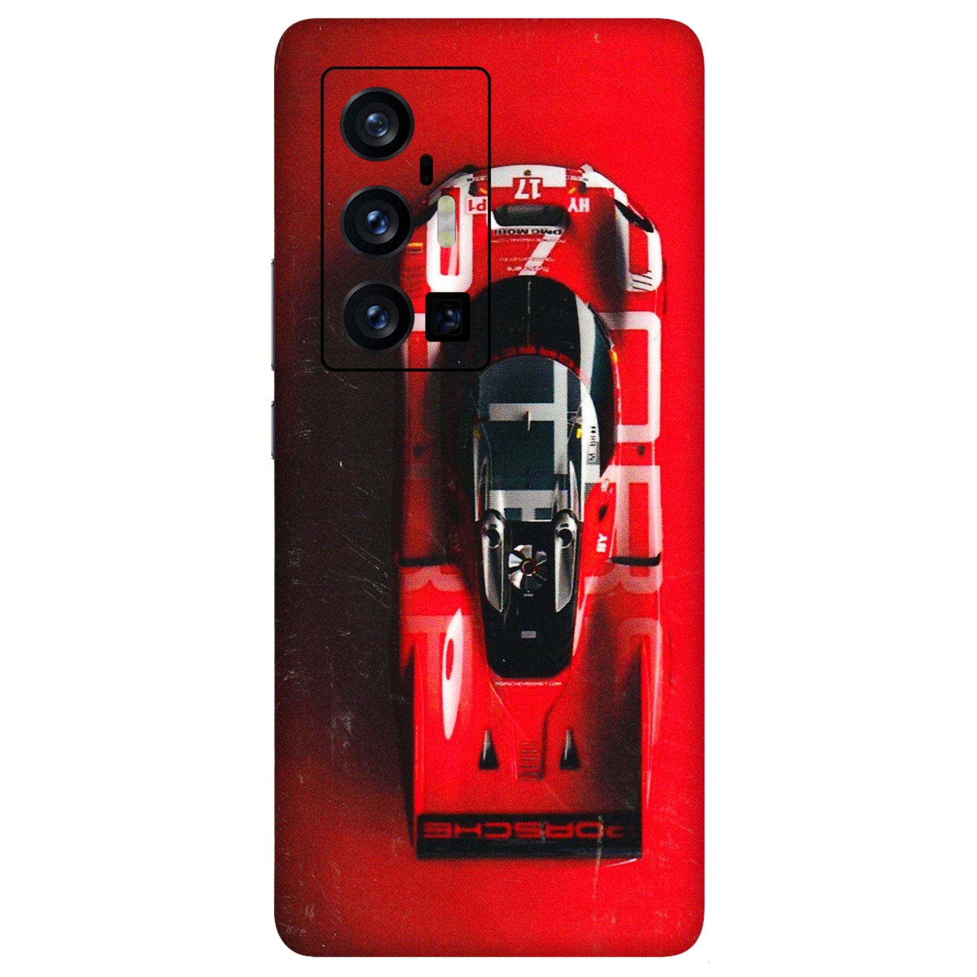 VIVO Z/V/X/T/U/S Series Phone Skins (All Models) - Red Porsche Car Logo - 3D Embossed Finish (L-315) Vivo X70 Pro Plus (5G)
