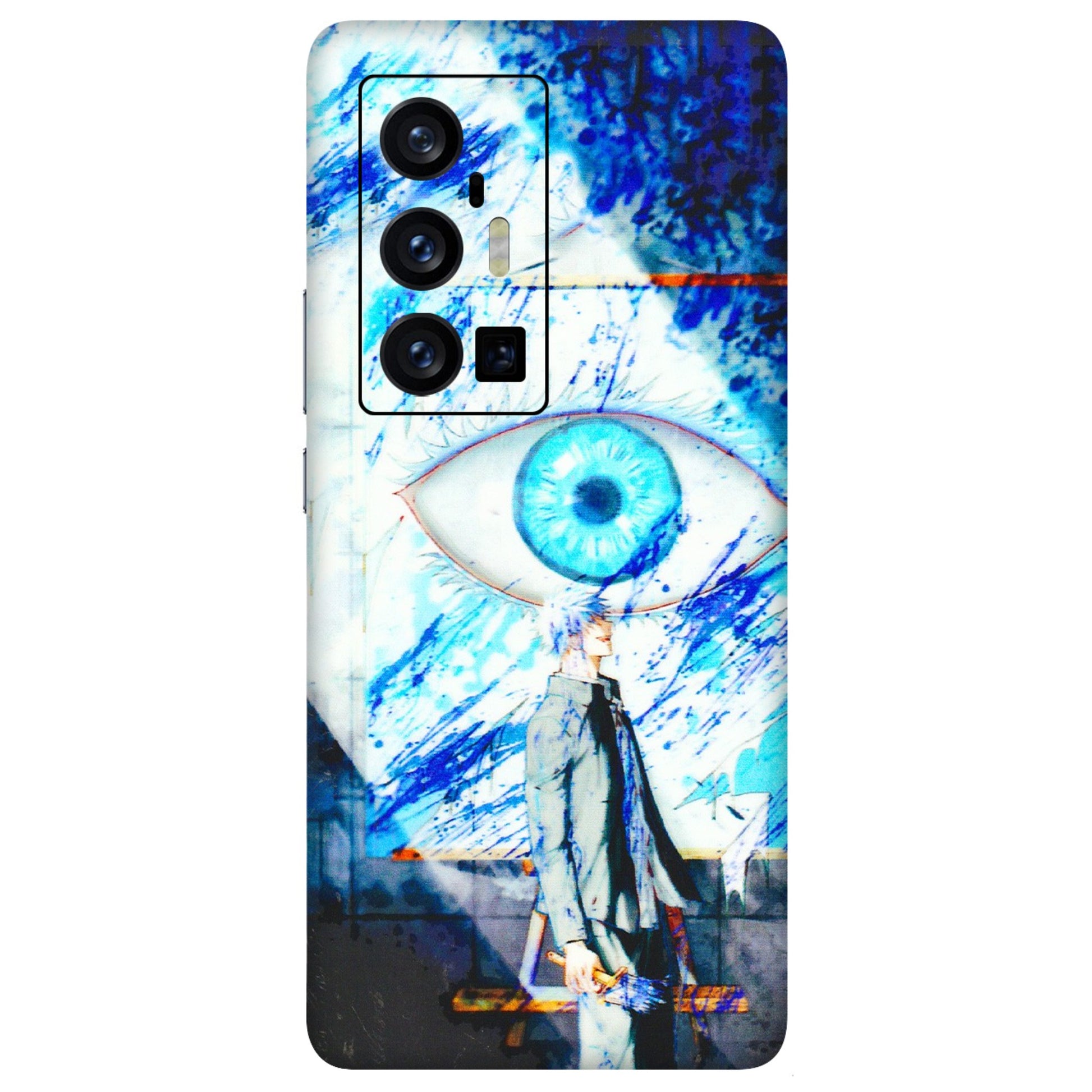 VIVO Z/V/X/T/U/S Series Phone Skins (All Models) - Anime Sea Blue Eye - 3D Embossed Finish (L-318) Vivo X70 Pro Plus (5G)