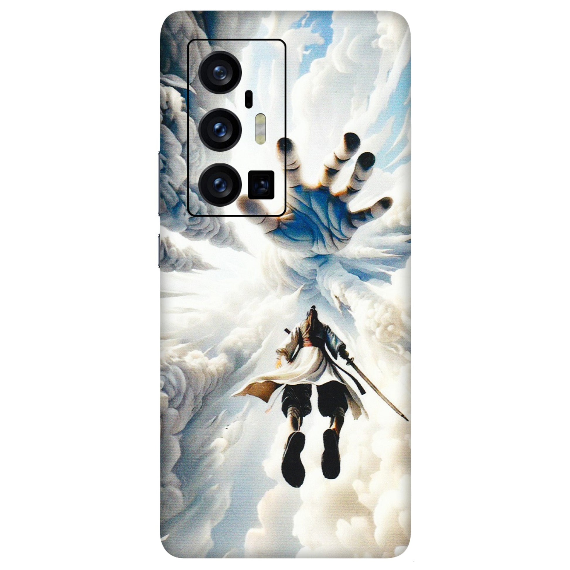 VIVO Z/V/X/T/U/S Series Phone Skins (All Models) - Big Hand With Monkey King - 3D Embossed Finish (L-323) Vivo X70 Pro Plus (5G)