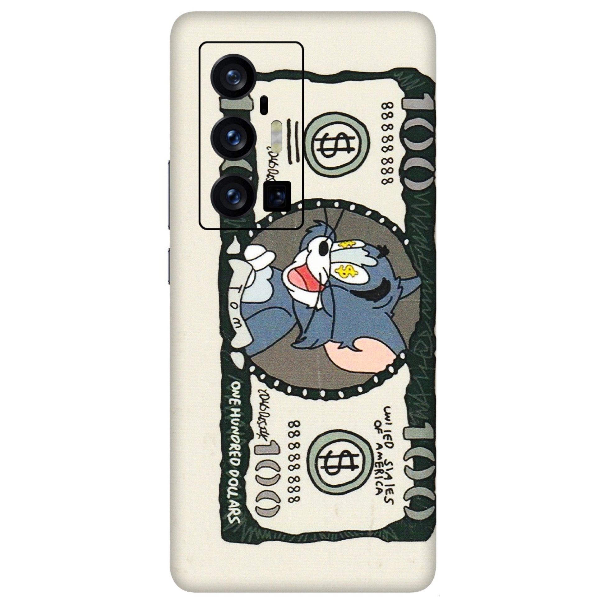 VIVO Z/V/X/T/U/S Series Phone Skins (All Models) - Tom Hundred Dollar - 3D Embossed Finish (L-324) Vivo X70 Pro Plus (5G)