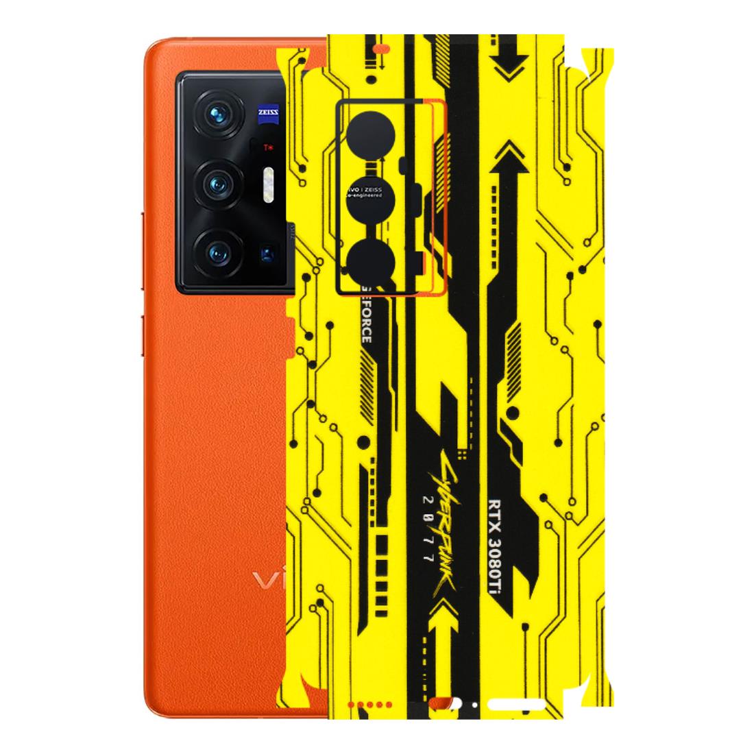 VIVO Z/V/X/T/U/S Series Phone Skins (All Models) - Yellow Cyberpunk - 3D Embossed Finish (L-93) Vivo X70 Pro Plus (5G)