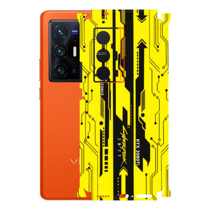 VIVO Z/V/X/T/U/S Series Phone Skins (All Models) - Yellow Cyberpunk - 3D Embossed Finish (L-93) Vivo X70 Pro Plus (5G)