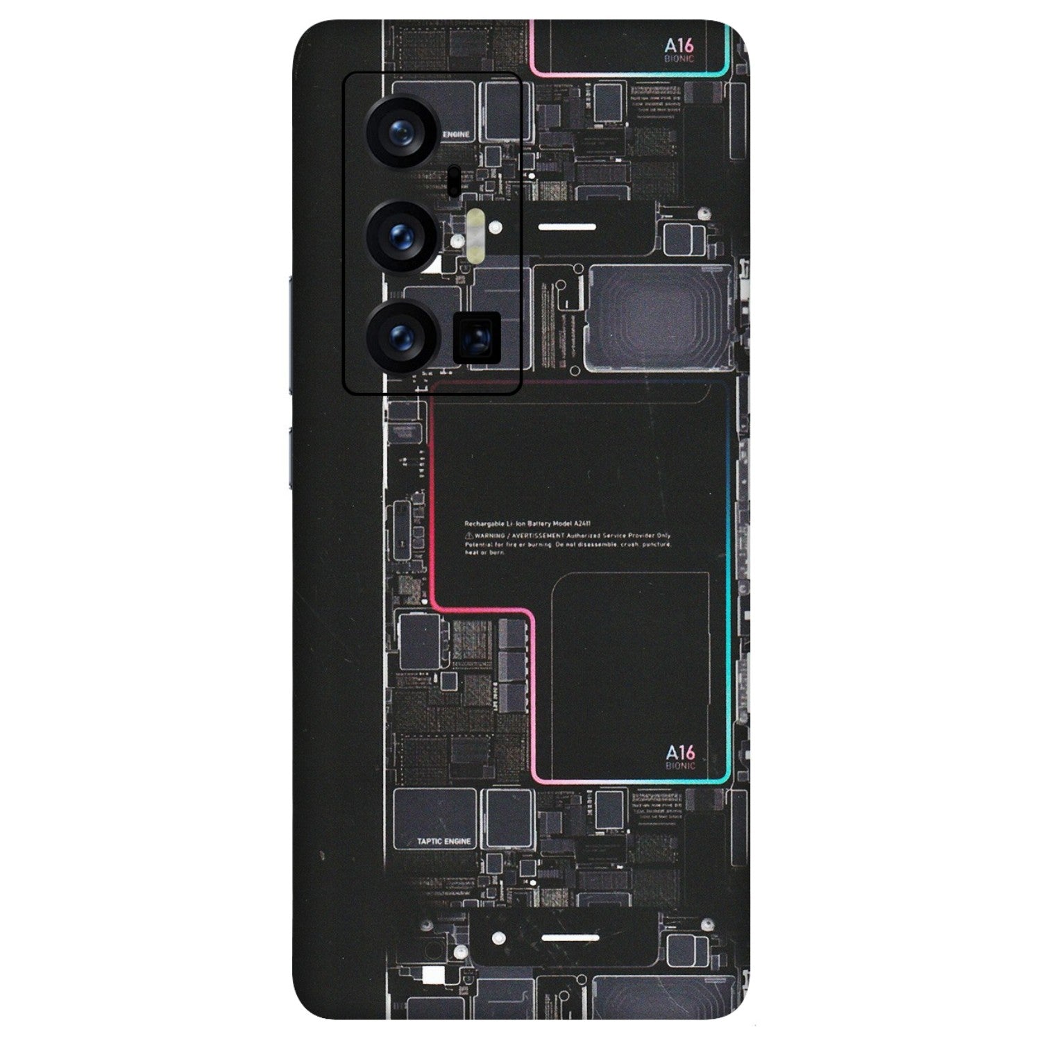 VIVO Z/V/X/T/U/S Series Phone Skins (All Models) - Motherboard Circuit Layout - Matte Finish (M-117) Vivo X70 Pro Plus (5G)