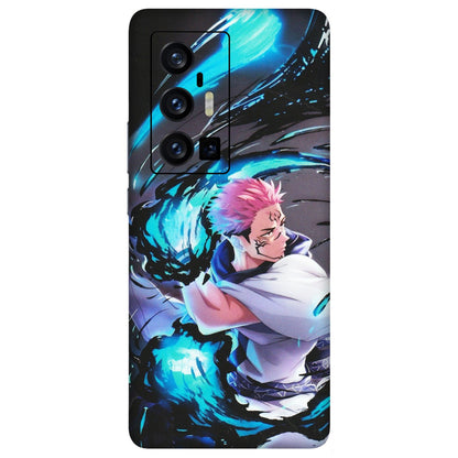 VIVO Z/V/X/T/U/S Series Phone Skins (All Models) - New Jujutsu Kaisen Grey Blue Anime - Matte Finish (M-127) Vivo X70 Pro Plus (5G)