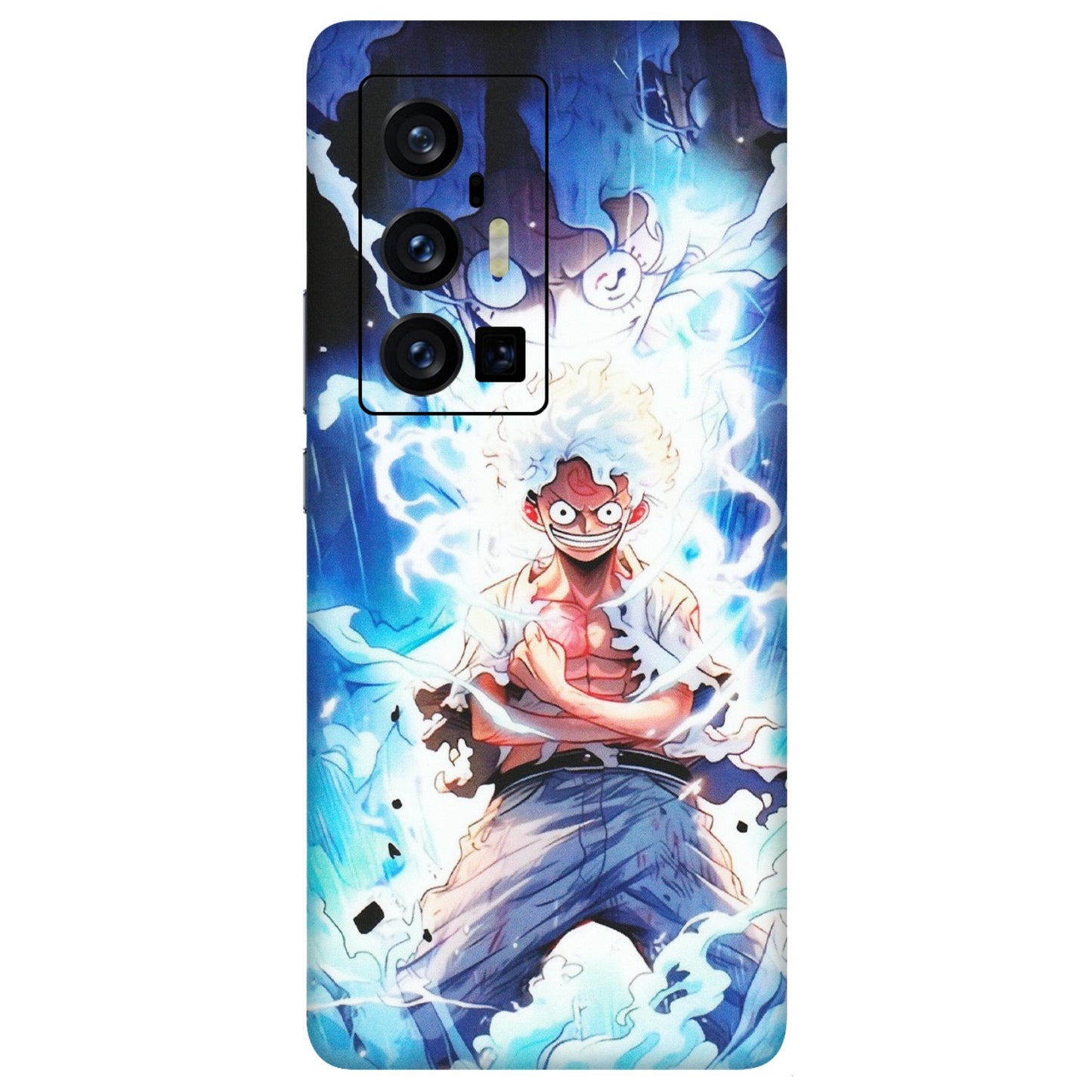 VIVO Z/V/X/T/U/S Series Phone Skins (All Models) - Blue Thunder Luffy Anime - Matte Finish (M-132) Vivo X70 Pro Plus (5G)