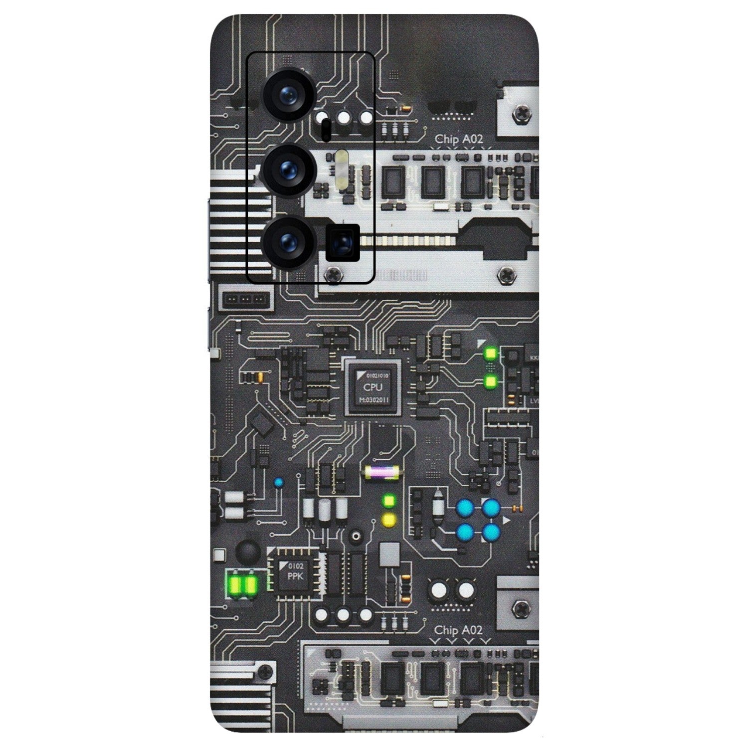 VIVO Z/V/X/T/U/S Series Phone Skins (All Models) - Motherboard Internals - Matte Finish (M-135) Vivo X70 Pro Plus (5G)