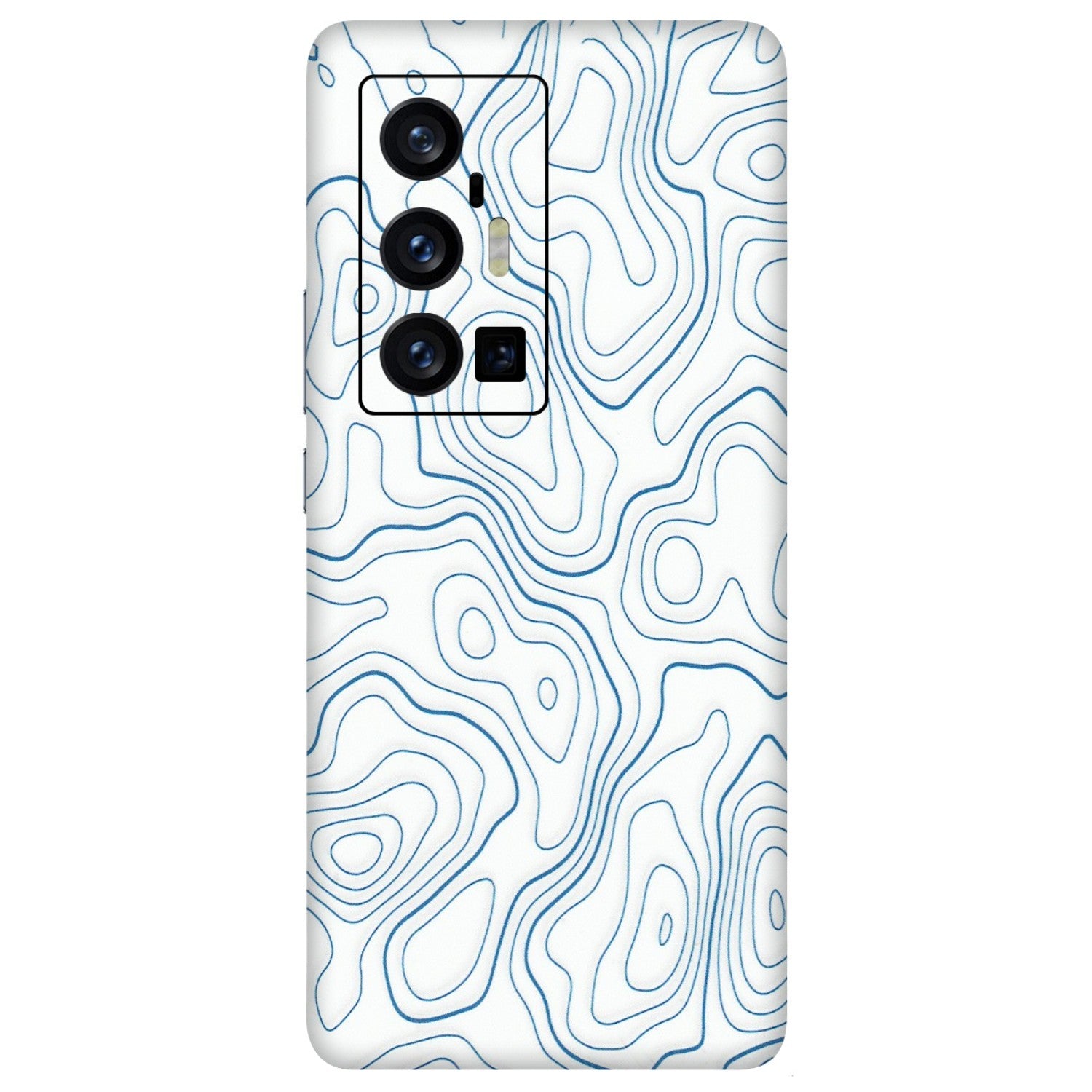 VIVO Z/V/X/T/U/S Series Phone Skins (All Models) - Blue And White Swirls - Matte Finish (M-139) Vivo X70 Pro Plus (5G)