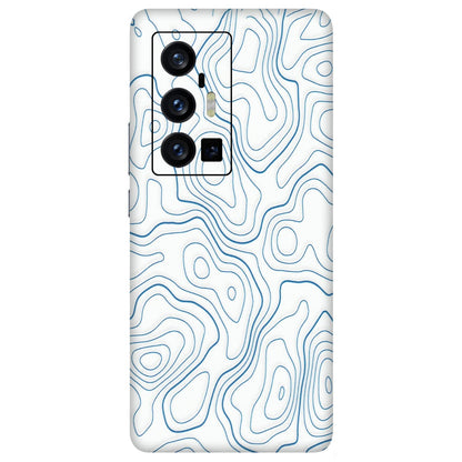 VIVO Z/V/X/T/U/S Series Phone Skins (All Models) - Blue And White Swirls - Matte Finish (M-139) Vivo X70 Pro Plus (5G)