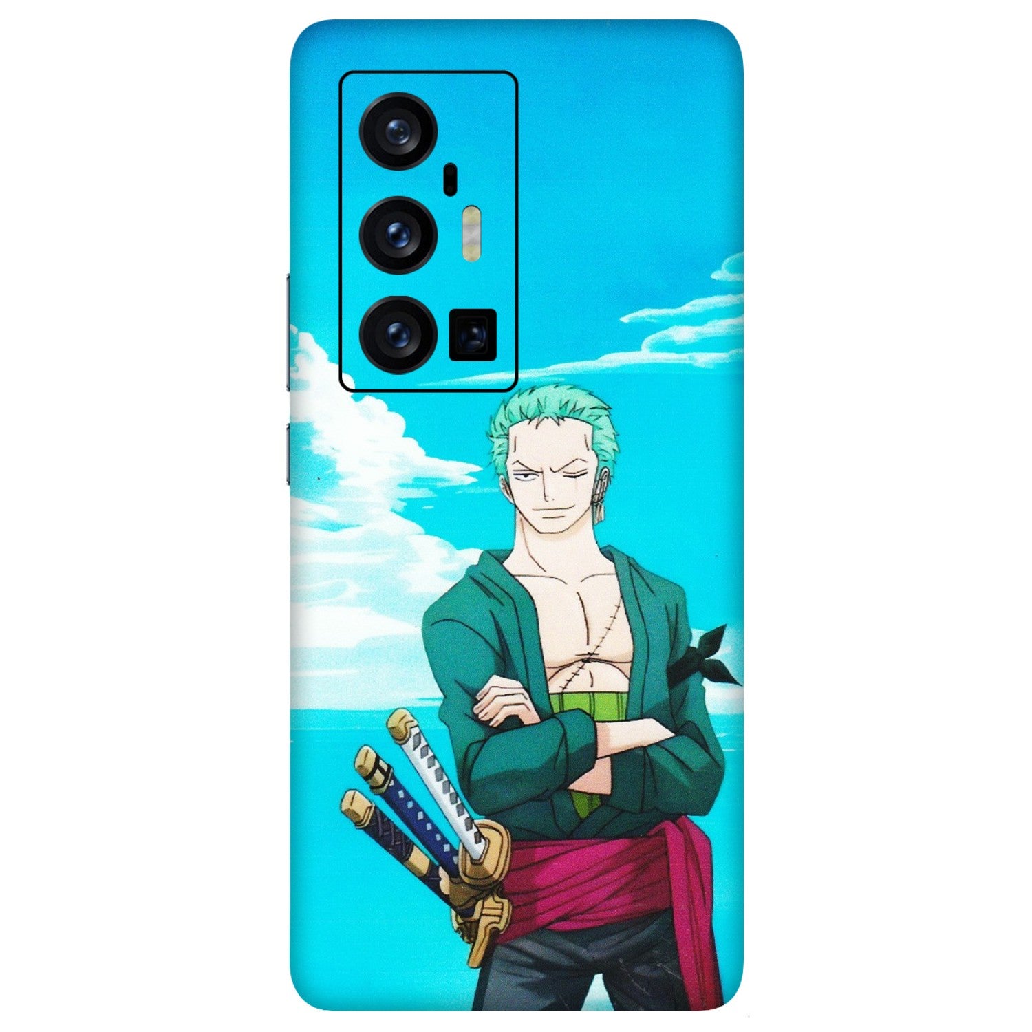 VIVO Z/V/X/T/U/S Series Phone Skins (All Models) - Cool Swordman Zoro Anime - Matte Finish (M-143) Vivo X70 Pro Plus (5G)