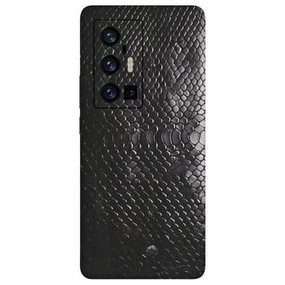 VIVO Z/V/X/T/U/S Series Phone Skins (All Models) - Black Snack Leather - Matte Finish (M-147) Vivo X70 Pro Plus (5G)