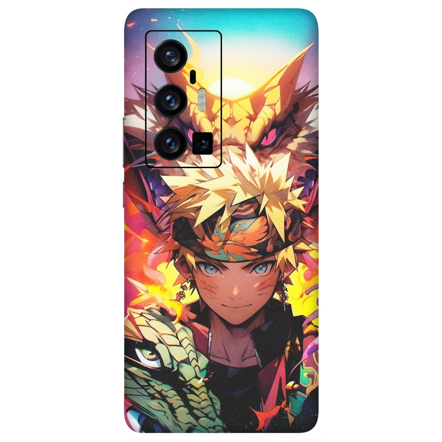 VIVO Z/V/X/T/U/S Series Phone Skins (All Models) - Angry Naruto Anime - Matte Finish (M-148) Vivo X70 Pro Plus (5G)