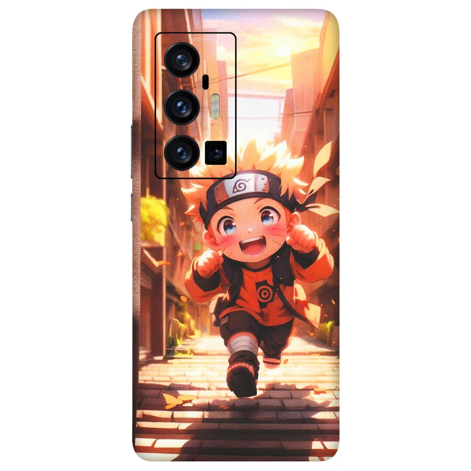 VIVO Z/V/X/T/U/S Series Phone Skins (All Models) - Naruto Cute Toon Running - Matte Finish (M-04) Vivo X70 Pro Plus (5G)