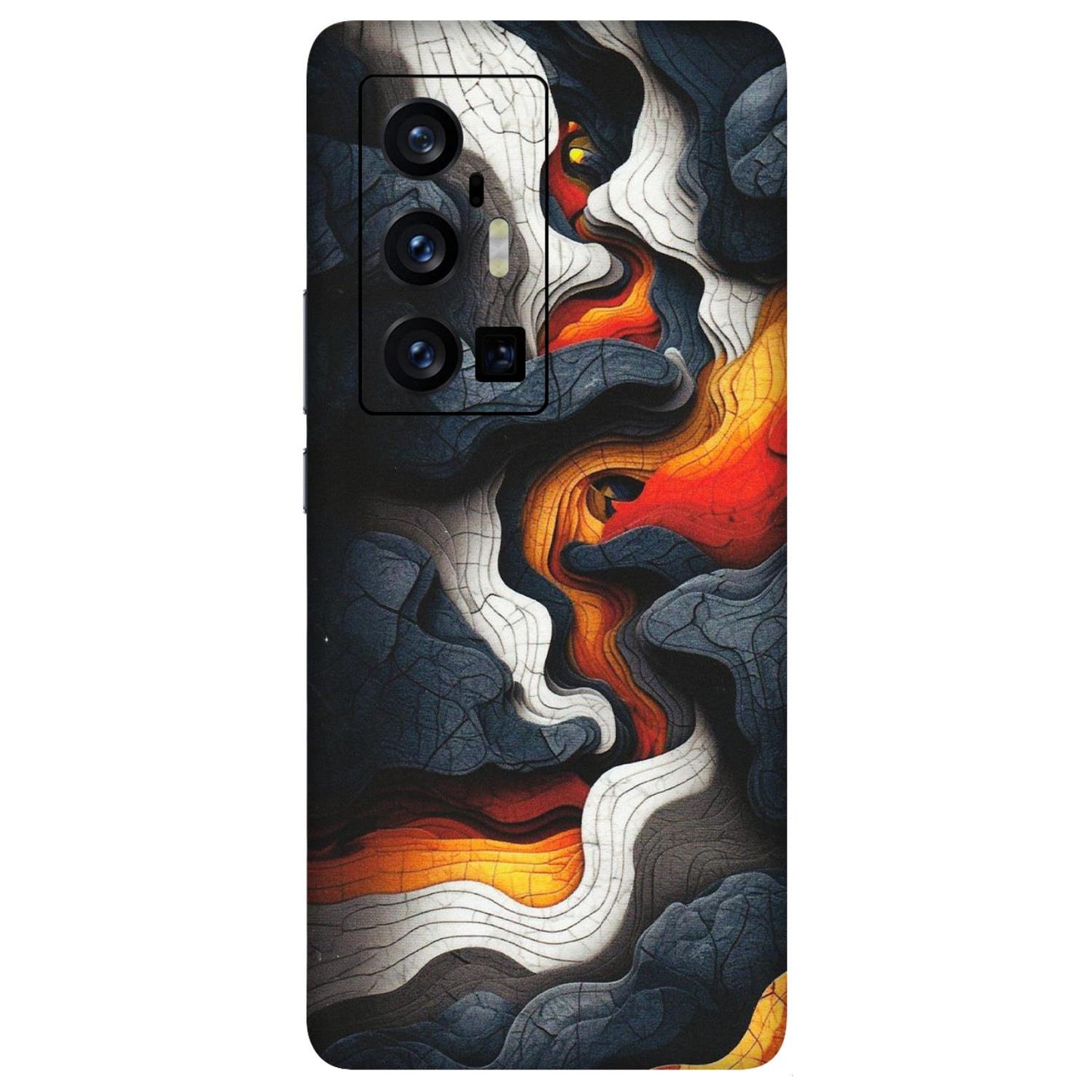 VIVO Z/V/X/T/U/S Series Phone Skins (All Models) - Abstract Volcanic Layers - Matte Finish (M-52) Vivo X70 Pro Plus (5G)
