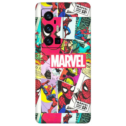 VIVO Z/V/X/T/U/S Series Phone Skins (All Models) - Marvel Comic Spiderman Grafitti - Matte Finish (M-72) Vivo X70 Pro Plus (5G)