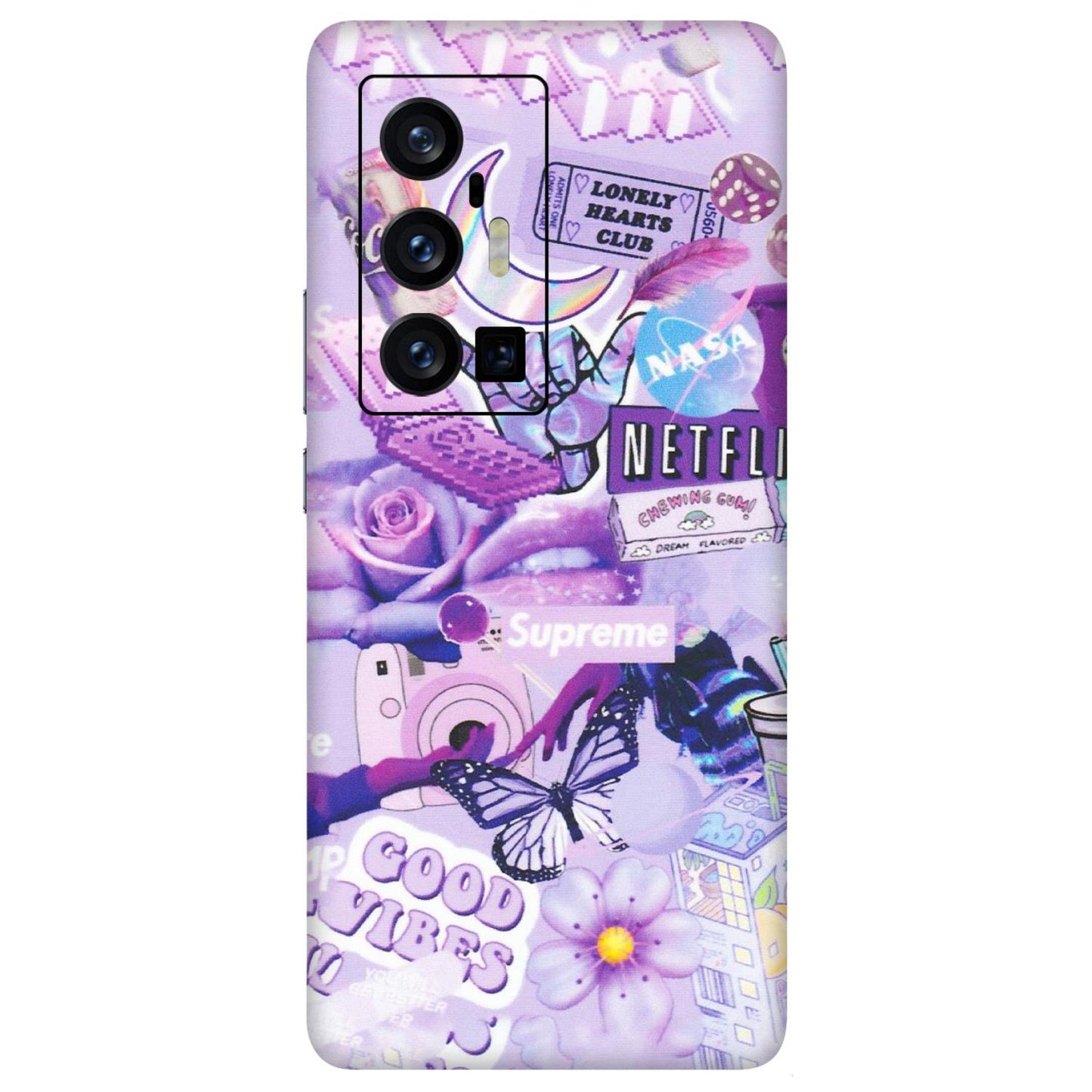 VIVO Z/V/X/T/U/S Series Phone Skins (All Models) - Supreme Purple Magic - Matte Finish (M-88) Vivo X70 Pro Plus (5G)