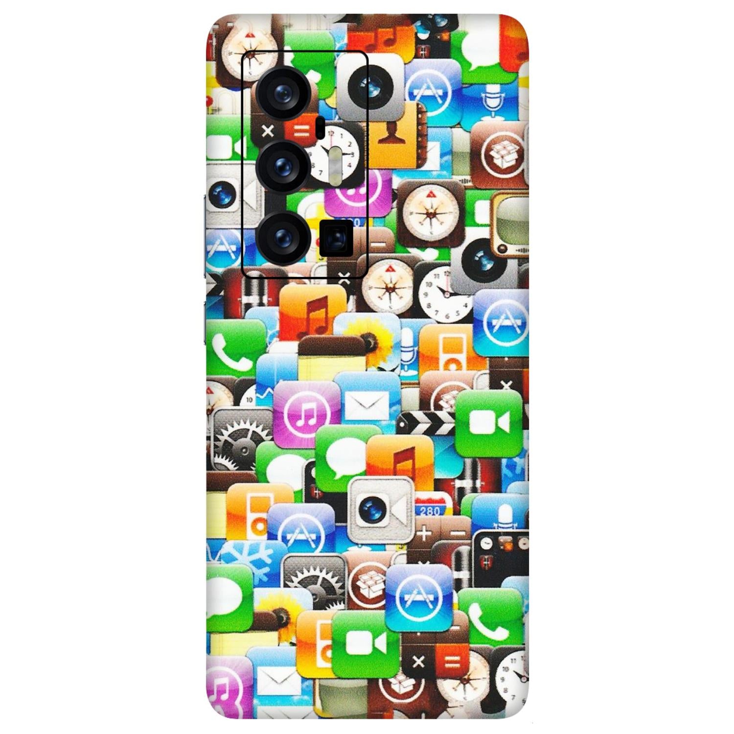 VIVO Z/V/X/T/U/S Series Phone Skins (All Models) - All Apple Icons - Matte Finish (M-93) Vivo X70 Pro Plus (5G)