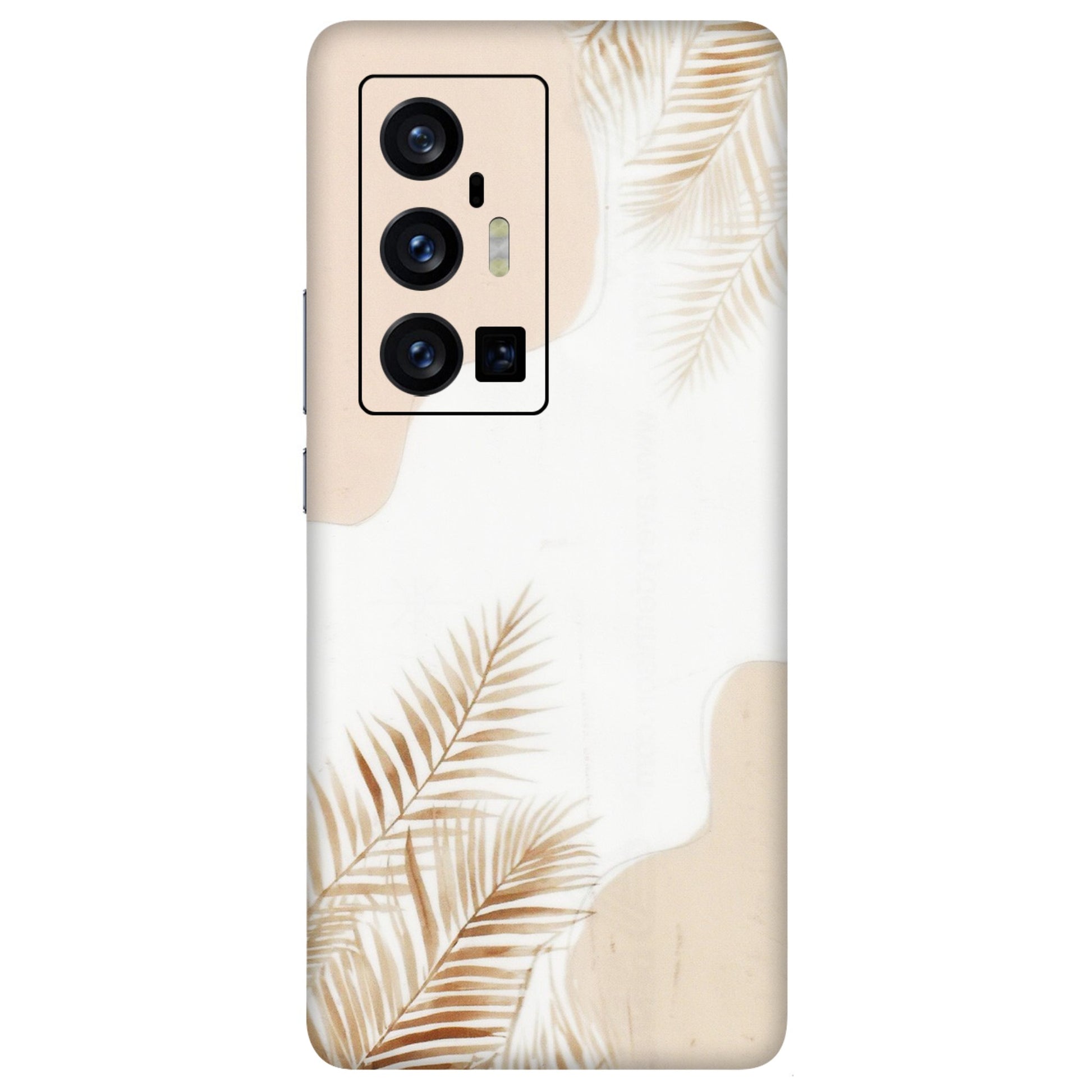 VIVO Z/V/X/T/U/S Series Phone Skins (All Models) - Gold Petals Abstract - Transparent Finish (T-08) Vivo X70 Pro Plus (5G)