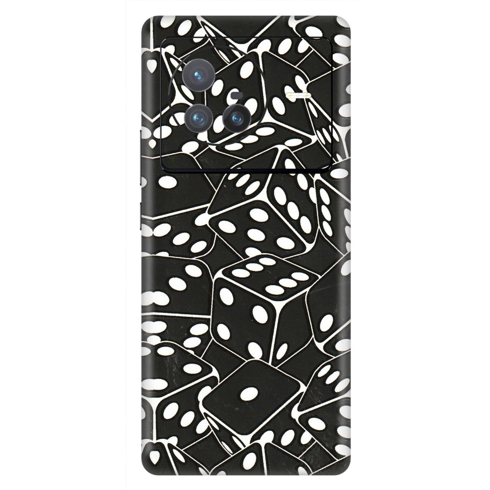 VIVO Z/V/X/T/U/S Series Phone Skins (All Models) - Big Black Dices - 3D Embossed Finish (L-106) Vivo X80 (5G)