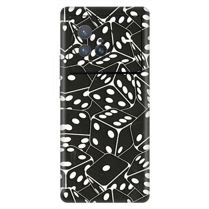 VIVO Z/V/X/T/U/S Series Phone Skins (All Models) - Big Black Dices - 3D Embossed Finish (L-106) Vivo X80 (5G)