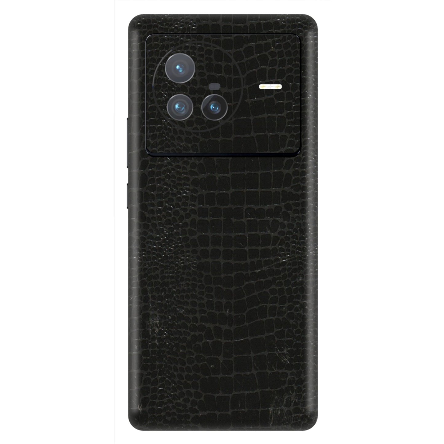 VIVO Z/V/X/T/U/S Series Phone Skins (All Models) - Snake Leather Black - 3D Embossed Finish (L-107) Vivo X80 (5G)