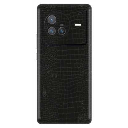 VIVO Z/V/X/T/U/S Series Phone Skins (All Models) - Snake Leather Black - 3D Embossed Finish (L-107) Vivo X80 (5G)
