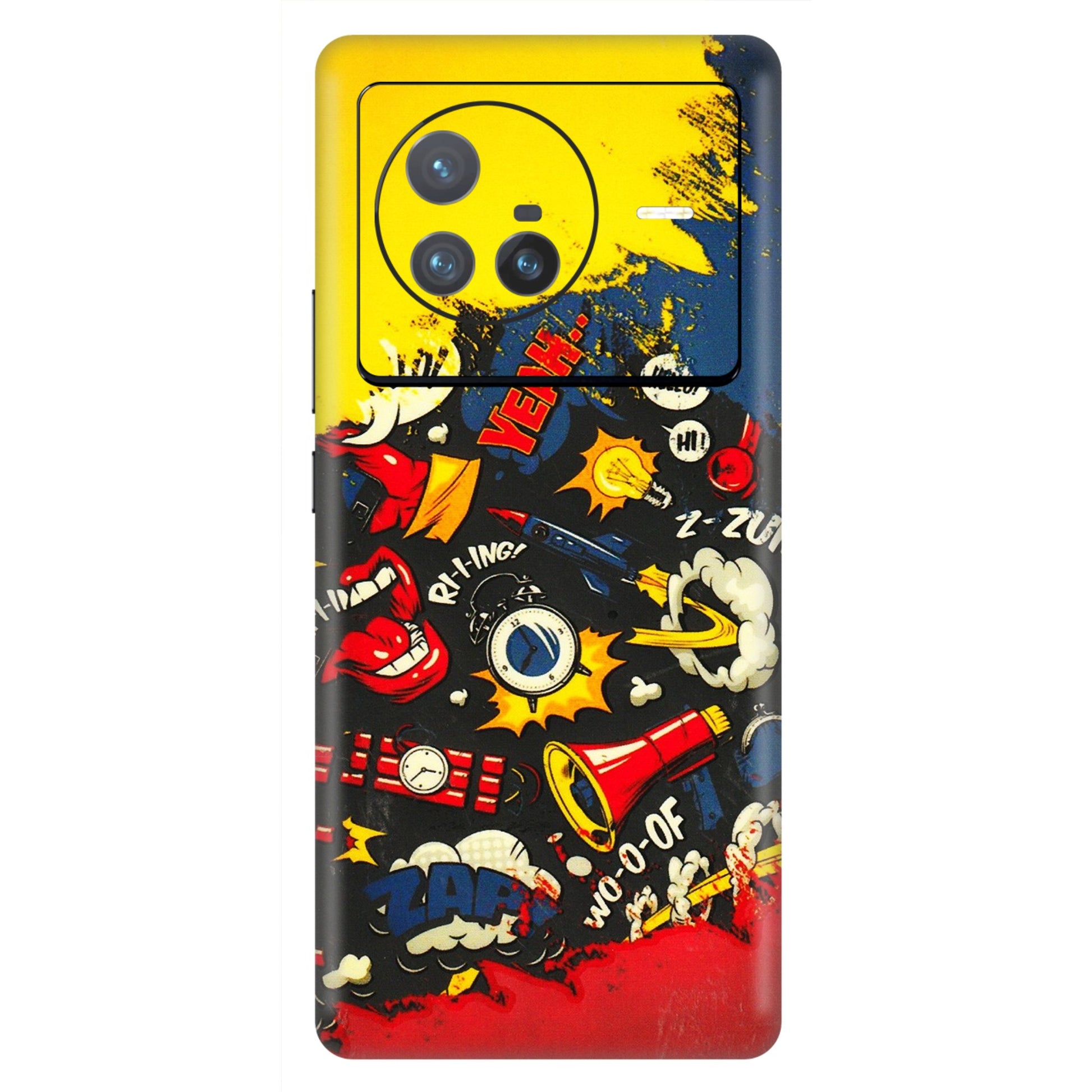 VIVO Z/V/X/T/U/S Series Phone Skins (All Models) - Pacific Doodle Art - 3D Embossed Finish (L-120) Vivo X80 (5G)