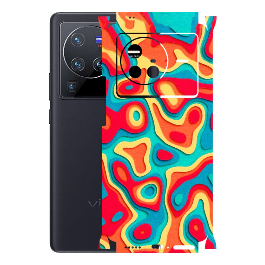 VIVO Z/V/X/T/U/S Series Phone Skins (All Models) - Abstract Swirl - 3D Embossed Finish (L-150) Vivo X80 (5G)