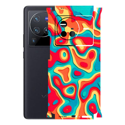 VIVO Z/V/X/T/U/S Series Phone Skins (All Models) - Abstract Swirl - 3D Embossed Finish (L-150) Vivo X80 (5G)