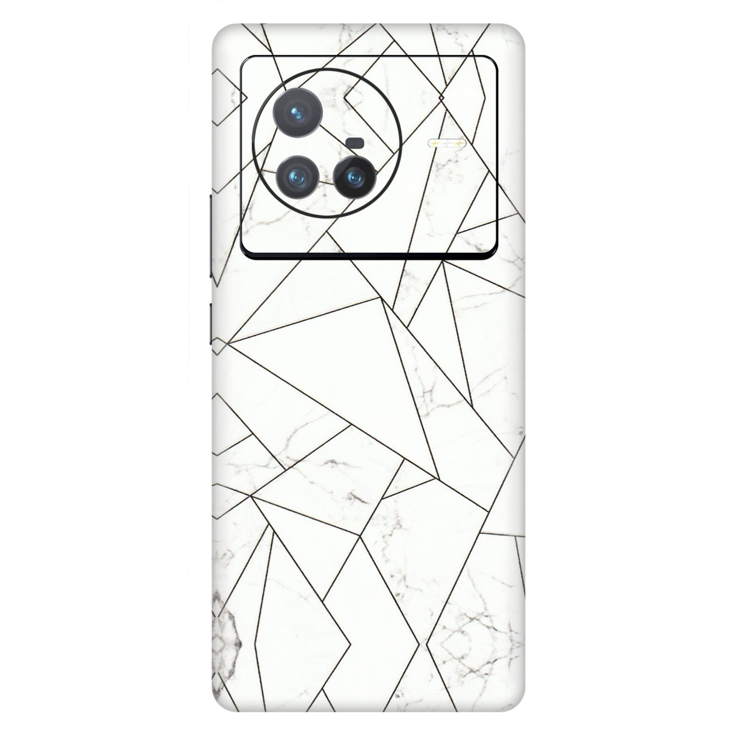VIVO Z/V/X/T/U/S Series Phone Skins (All Models) - Luxury White Marble Effect - 3D Embossed Finish (L-168) Vivo X80 (5G)