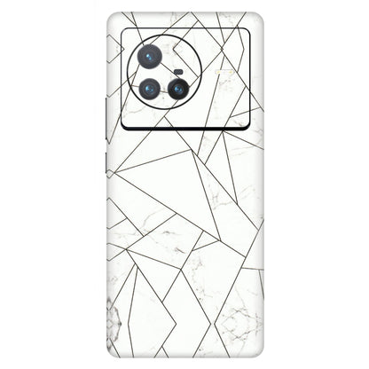 VIVO Z/V/X/T/U/S Series Phone Skins (All Models) - Luxury White Marble Effect - 3D Embossed Finish (L-168) Vivo X80 (5G)