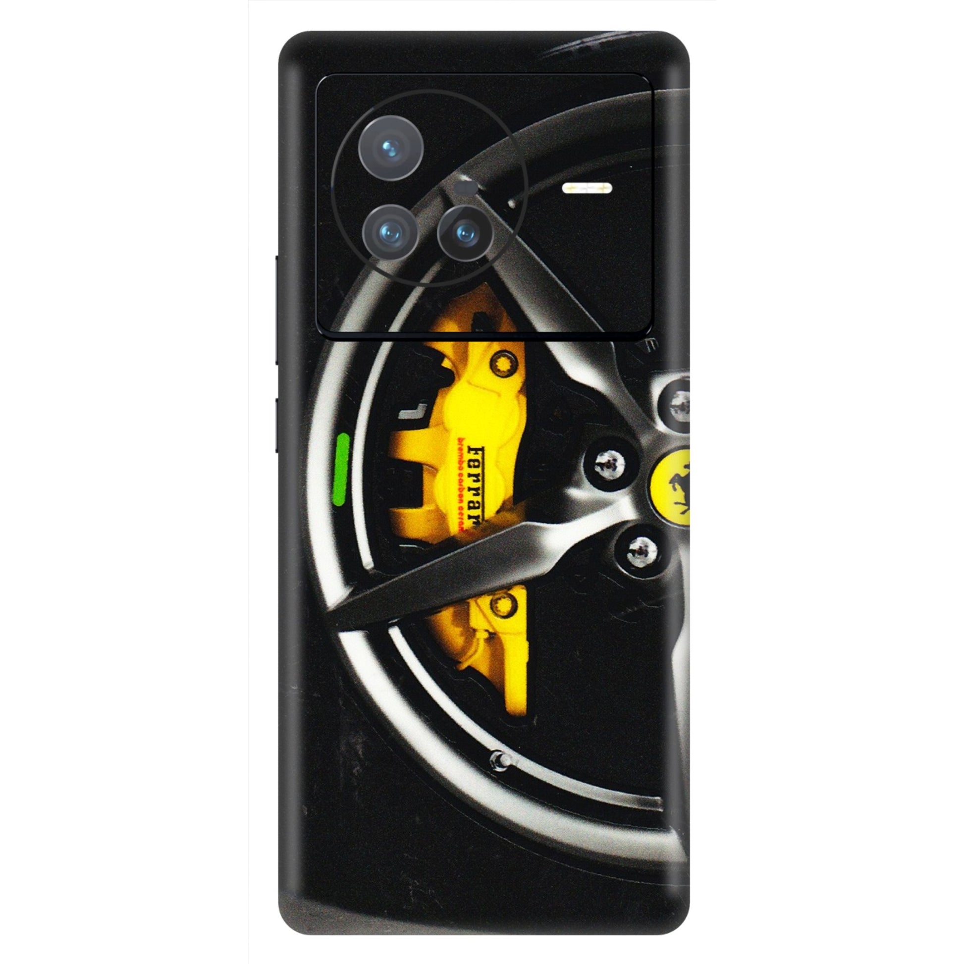 VIVO Z/V/X/T/U/S Series Phone Skins (All Models) - Ferrari Wheel Alloy - 3D Embossed Finish (L-173) Vivo X80 (5G)