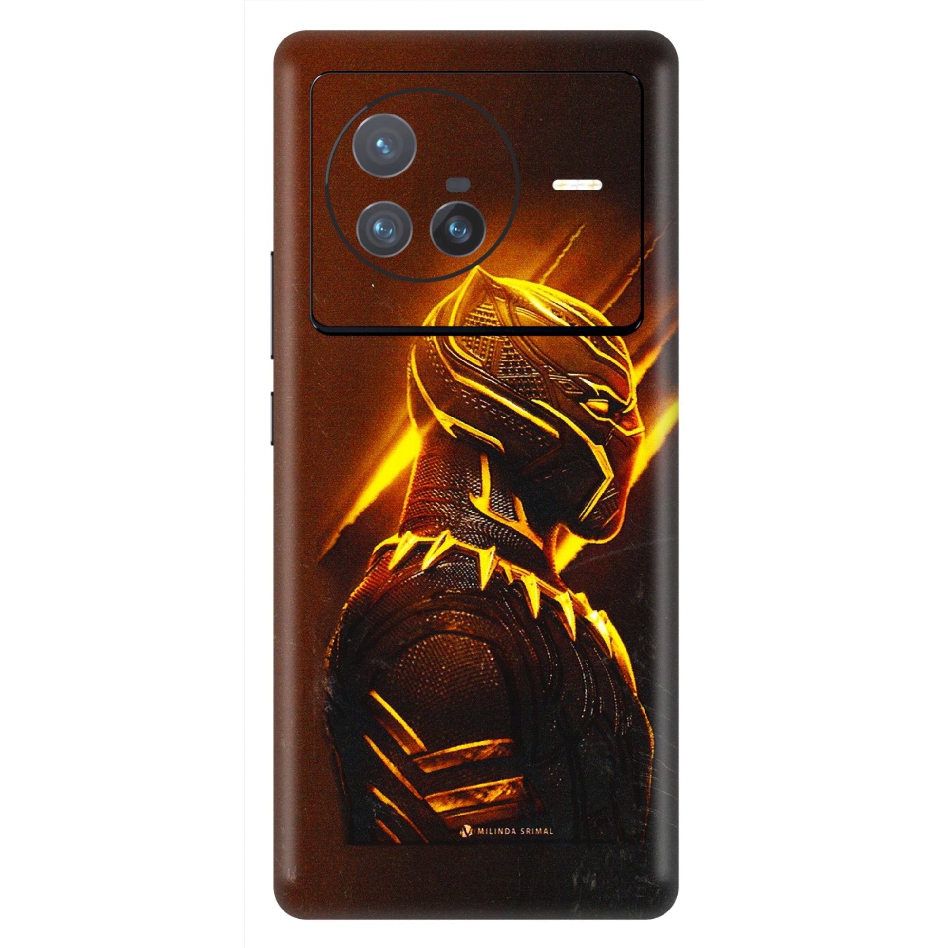 VIVO Z/V/X/T/U/S Series Phone Skins (All Models) - Gold Black Panther - 3D Embossed Finish (L-181) Vivo X80 (5G)