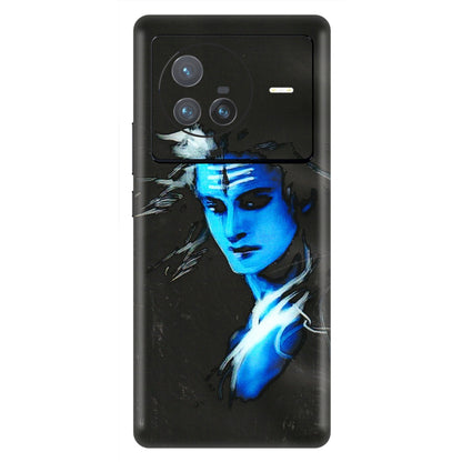 VIVO Z/V/X/T/U/S Series Phone Skins (All Models) - Har Har Mahadev Blue/Black - 3D Embossed Finish (L-185) Vivo X80 (5G)