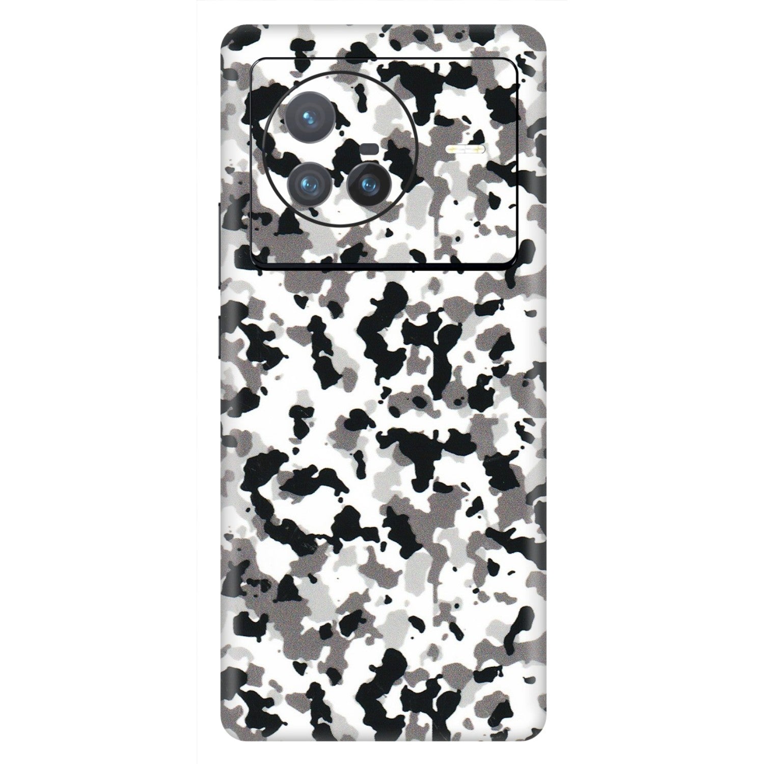 VIVO Z/V/X/T/U/S Series Phone Skins (All Models) - White Black Camouflage - 3D Embossed Finish (L-18) Vivo X80 (5G)