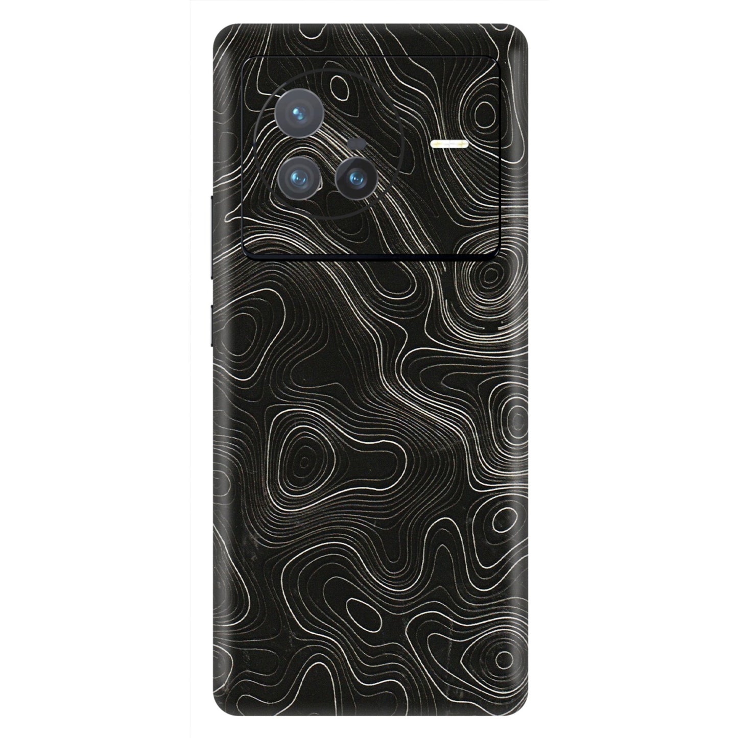VIVO Z/V/X/T/U/S Series Phone Skins (All Models) - Black Swirl - 3D Embossed Finish (L-196) Vivo X80 (5G)