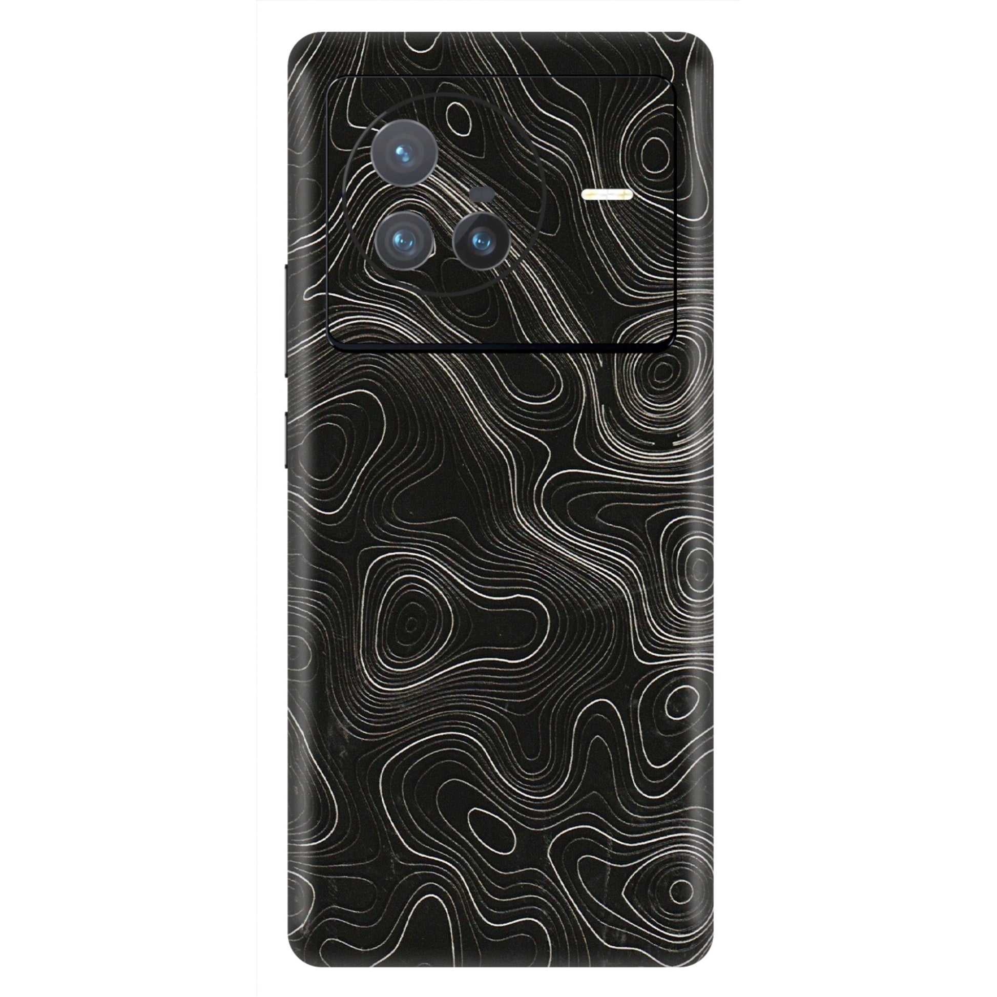 VIVO Z/V/X/T/U/S Series Phone Skins (All Models) - Black Swirl - 3D Embossed Finish (L-196) Vivo X80 (5G)