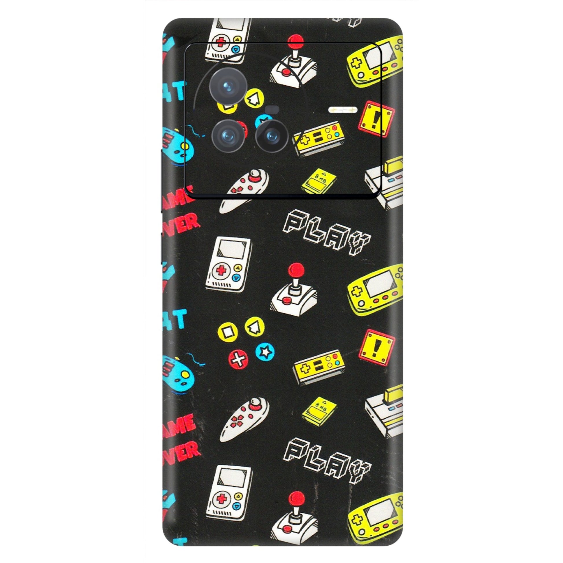 VIVO Z/V/X/T/U/S Series Phone Skins (All Models) - Gaming Doodles - 3D Embossed Finish (L-224) Vivo X80 (5G)