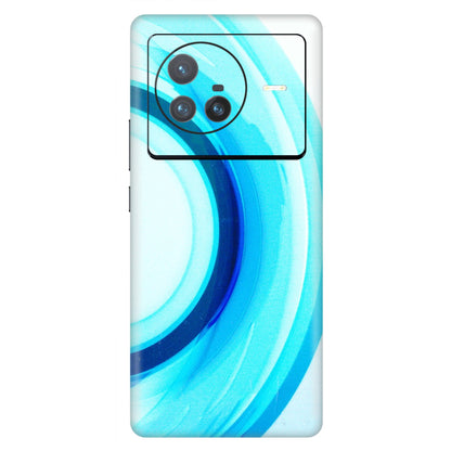 VIVO Z/V/X/T/U/S Series Phone Skins (All Models) - The Blue Curve - 3D Embossed Finish (L-244) Vivo X80 (5G)