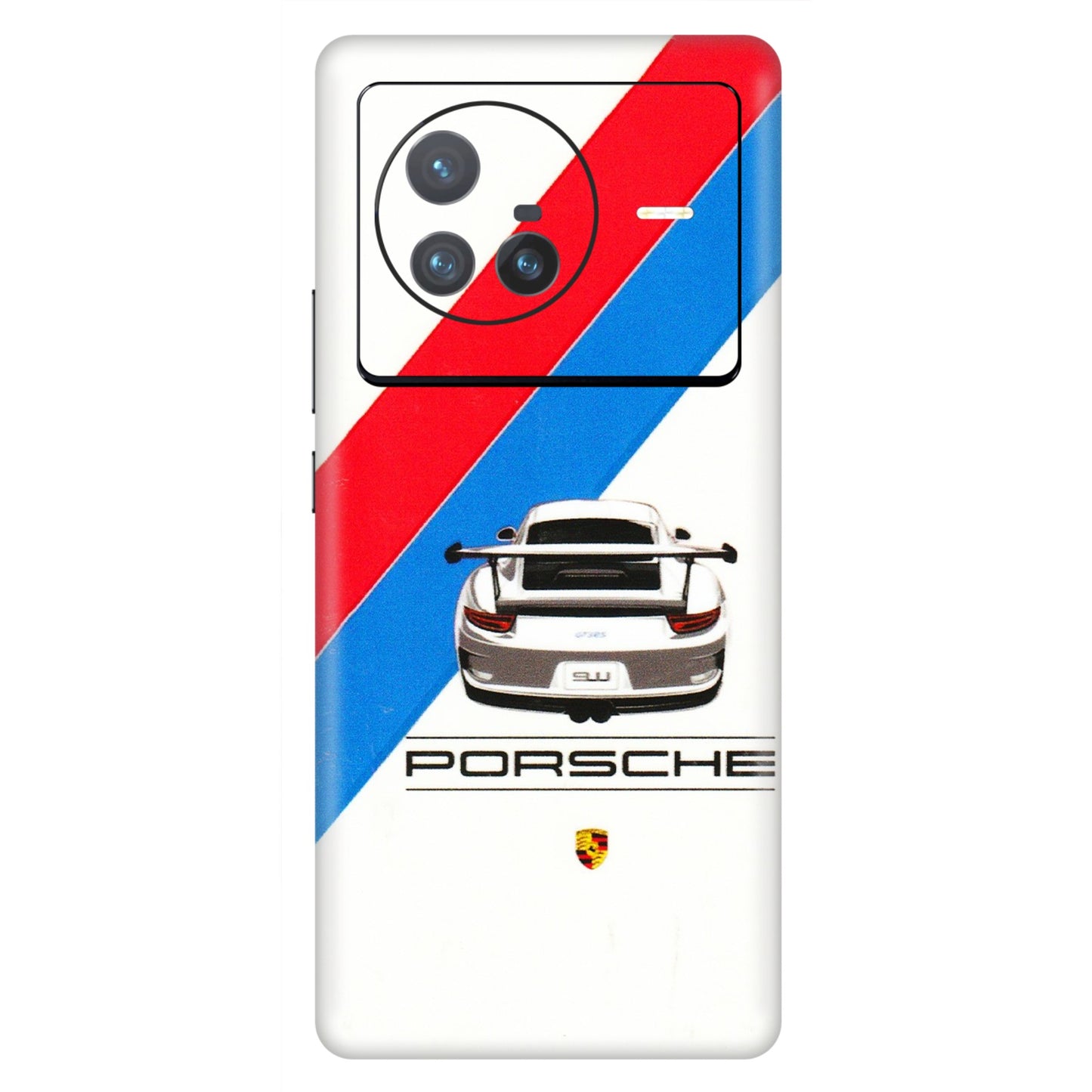 VIVO Z/V/X/T/U/S Series Phone Skins (All Models) - Porche Car Sober Logo - 3D Embossed Finish (L-248) Vivo X80 (5G)