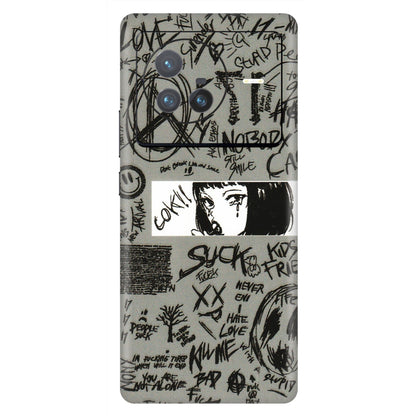 VIVO Z/V/X/T/U/S Series Phone Skins (All Models) - Never Have Love Anime - 3D Embossed Finish (L-260) Vivo X80 (5G)