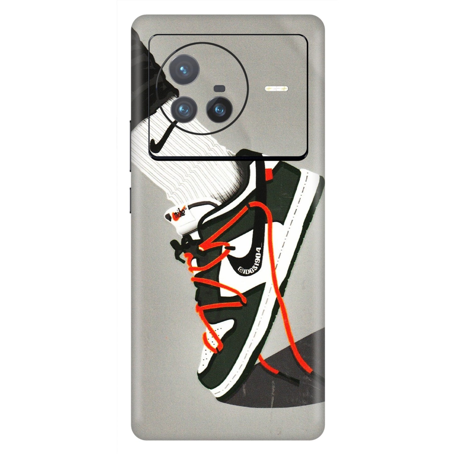 VIVO Z/V/X/T/U/S Series Phone Skins (All Models) - New Grey Sneaker - 3D Embossed Finish (L-261) Vivo X80 (5G)