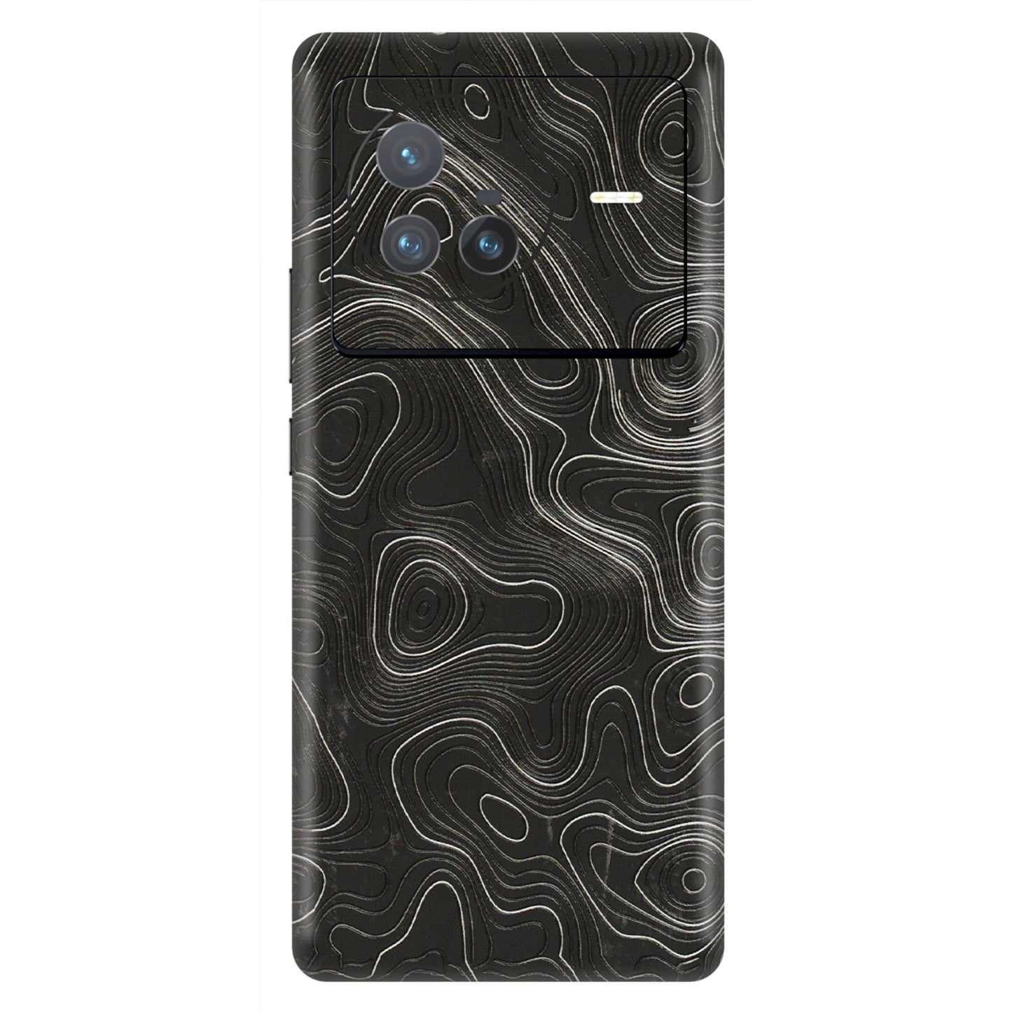 VIVO Z/V/X/T/U/S Series Phone Skins (All Models) - Abstract White Line Map - 3D Embossed Finish (L-269) Vivo X80 (5G)