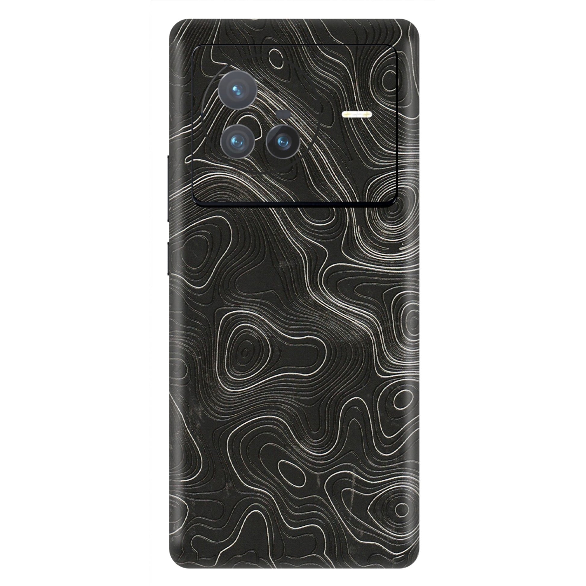VIVO Z/V/X/T/U/S Series Phone Skins (All Models) - Abstract White Line Map - 3D Embossed Finish (L-269) Vivo X80 (5G)